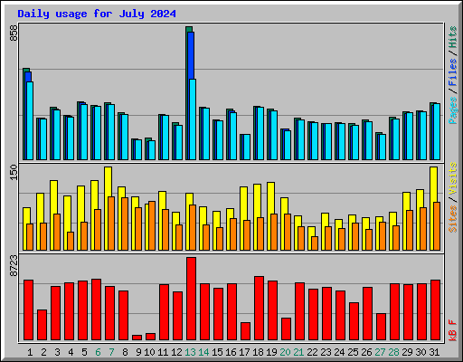 Daily usage for July 2024
