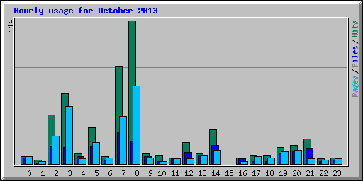 Hourly usage for October 2013