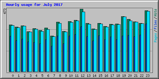 Hourly usage for July 2017