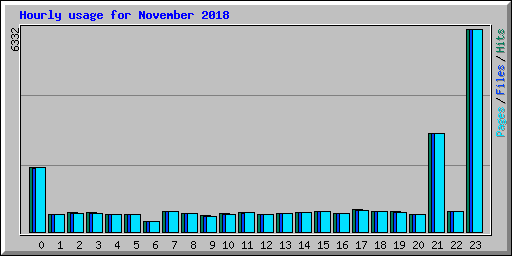 Hourly usage for November 2018