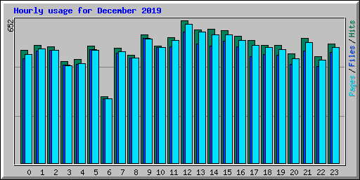 Hourly usage for December 2019