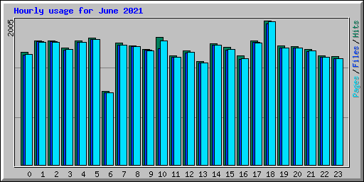 Hourly usage for June 2021