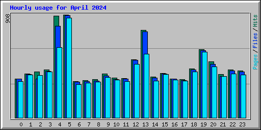 Hourly usage for April 2024