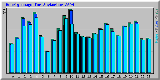 Hourly usage for September 2024